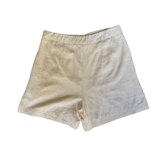Joelik Womens M Lined Linen Blend Soft Shorts Off White Old Money Neutral Casual - Picture 3 of 12